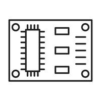 Pcb Board Icon Design vector