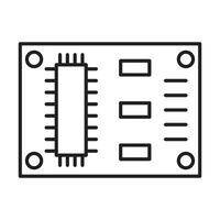 Pcb Board Icon Design vector