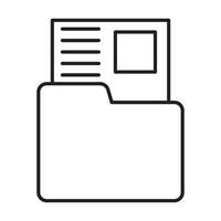 Dossier Line Icon vector