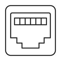 Rj45 Icon Design vector