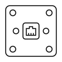 Telephone Socket Icon Design vector