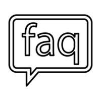 FAQ Line Icon vector