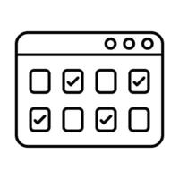 Multiple Choice Line Icon vector