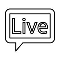 Live Chat Line Icon vector