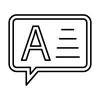 Answer Line Icon vector