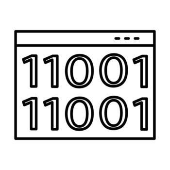 diseño de icono de código binario vector