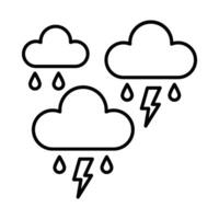 Thunder strom Line Icon vector