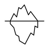 Iceberg Line Icon vector
