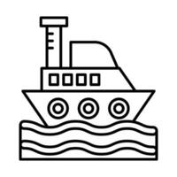 Ship Line Icon vector