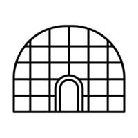 Igloo Line Icon vector