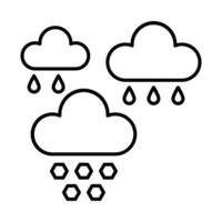 icono de línea de granizo vector