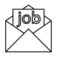 Job Offer Line Icon vector