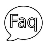 Faq Line Icon vector