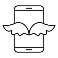 Wings Line Icon vector