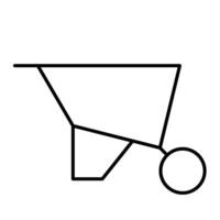 Wheelbarrow Icon Design vector