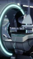 futuristic MRI Magnetic resonance laboratory video