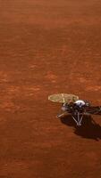 insight mars explorando a superfície do planeta vermelho. elementos fornecidos pela nasa. video