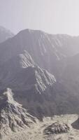 View of the Afghan mountains in fog video