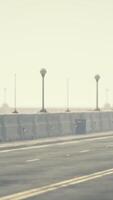 Hazy Daylight View of Empty Bridge video