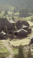 Aerial View of Mountain Village video