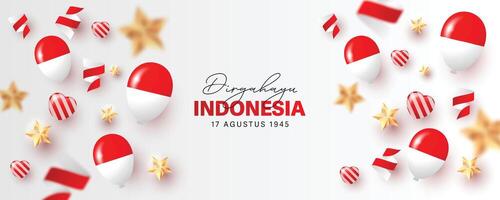 Indonesia independence day celebration template design, Dirgahayu republik indonesia vector