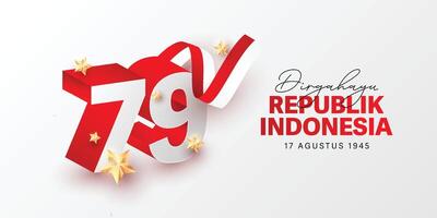 Indonesia independence day celebration template design, Dirgahayu republik indonesia vector