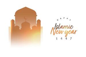 Happy islamic new year ilustration template design vector