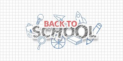 Back to school poster illustration template design vector
