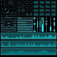 Mega set Futuristic Hud elements. Futuristic virtual graphical touch user interface, vector