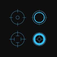 Icon target set, sniper rifle targeting and aiming. vector