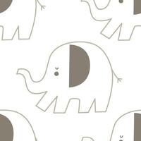 Seamless pattern with elephant. vector