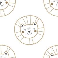 Seamless pattern with lions. vector