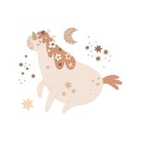 Cartoon unicorn. decor elements vector