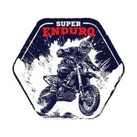 Dirt bike extreme sport illustration, perfect for t shirt design and competition logo vector