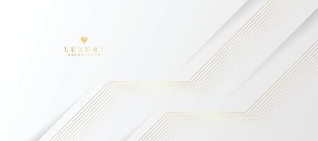 White background with golden lines. luxury premium background vector