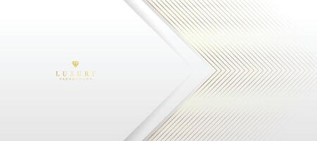 White background with golden lines. luxury premium background vector