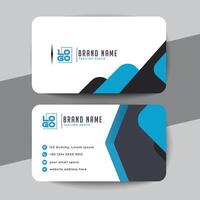 abstract blue visiting card layout design template vector