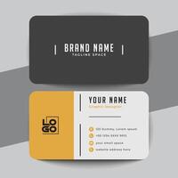 Blue and yellow elegant visiting card template vector