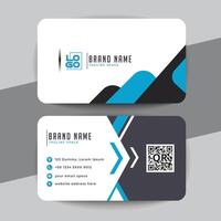 abstract blue visiting card layout design template vector