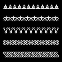 Ornamental border collection. ornament pattern Mediterranean vector