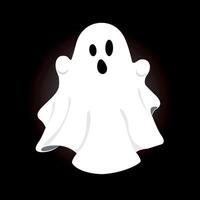 Ghost character cute phantom haunted halloween cartoon vector