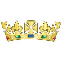 Crown queen king monarchy heraldry vector