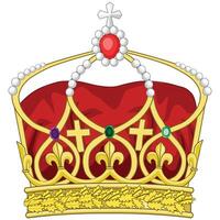 Crown queen king monarchy her... vector