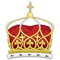 Crown king monarchy heraldry queen illustration vector