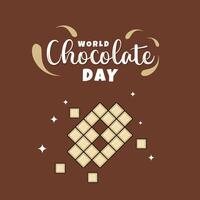 World Chocolate Day Groovy Design vector