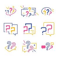Trivia Day Element Design Collection Set vector
