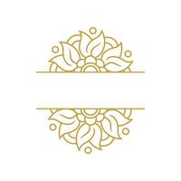 Simple Mandala Frame Design vector