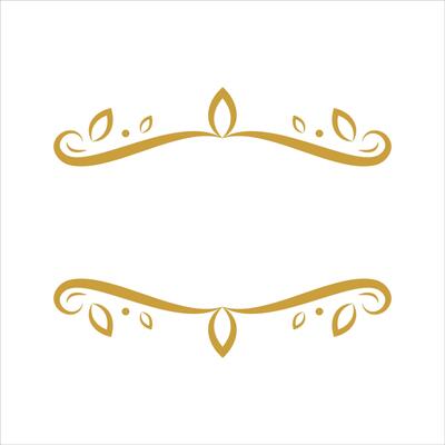 Border Ornament Design Element Gold