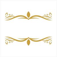 frontera ornamento diseño elemento oro vector