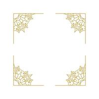 Mandala Wedding Ornament Gold Design vector